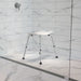 Tool-Free 300 Lb. Capacity, Adjustable Bath & Shower Chair w/Non-slip Feet - 17"D x 19"W x 14.5" - 21.5"H