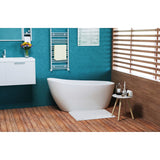 Toolkiss 55 in. Acrylic Flatbottom Bathtub in White