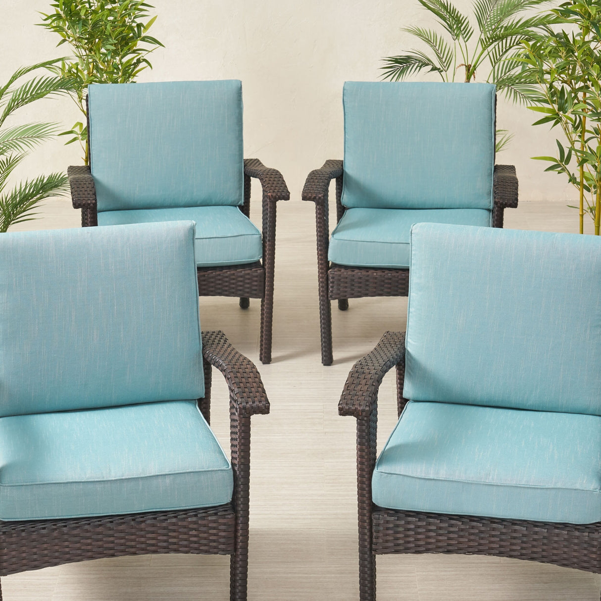 Topanga Club Chair Cushions (Set of 4) by Christopher Knight Home