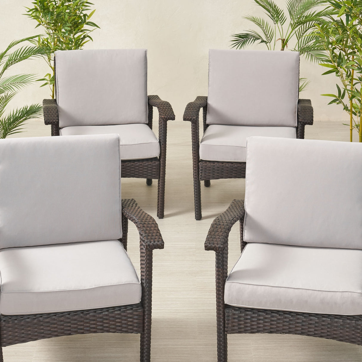 Topanga Club Chair Cushions (Set of 4) by Christopher Knight Home