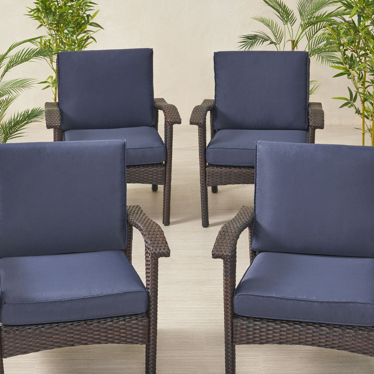 Topanga Club Chair Cushions (Set of 4) by Christopher Knight Home