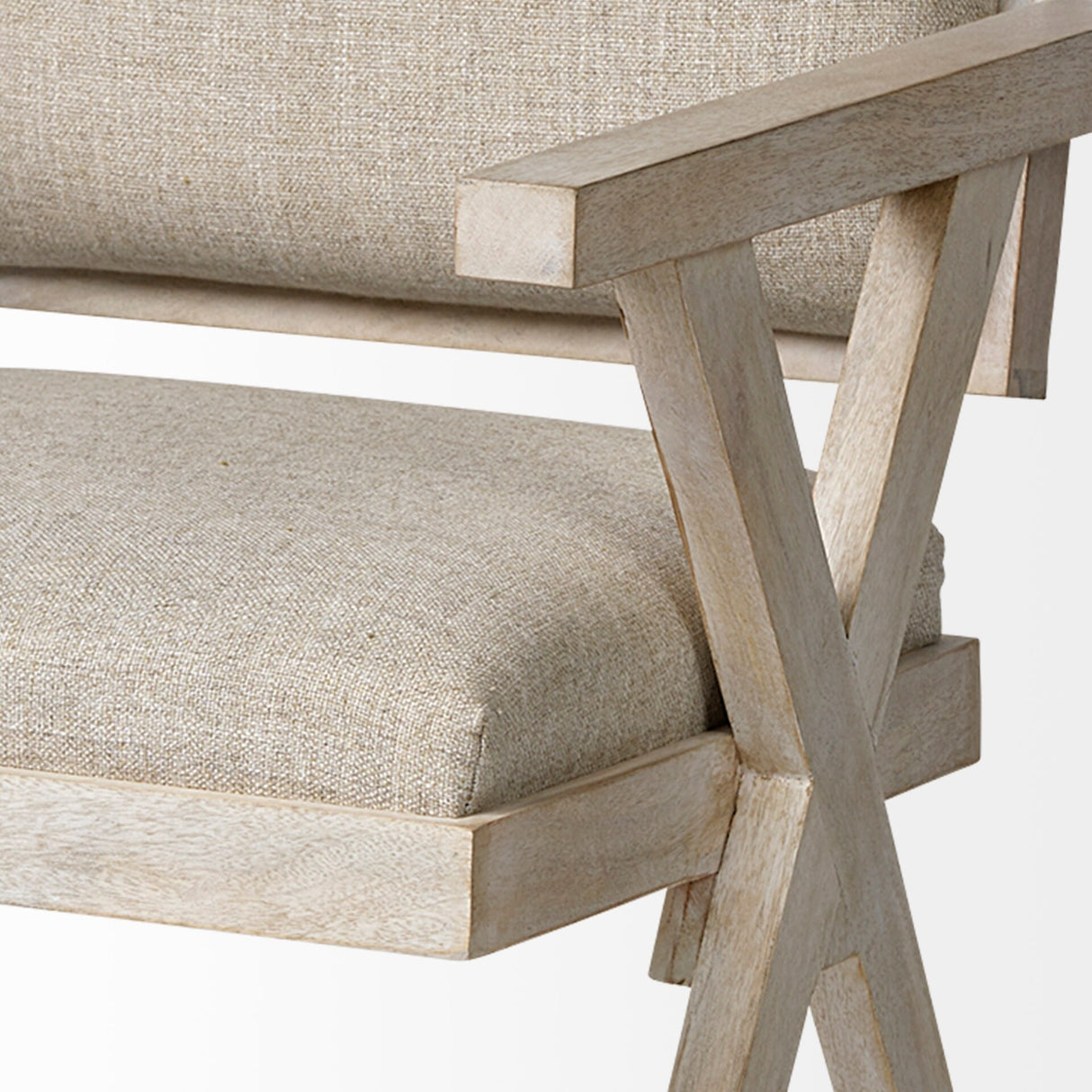 Cream Fabric Wrap With Blonde Wooden Frame Dining Chair Cream Fabric Wrap With Blonde Wooden Frame Dining Chair