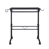 Topcraft Rolling Writing Desk, Height Adjustable, Moveable Shelf