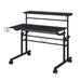 Topcraft Rolling Writing Desk, Height Adjustable, Moveable Shelf