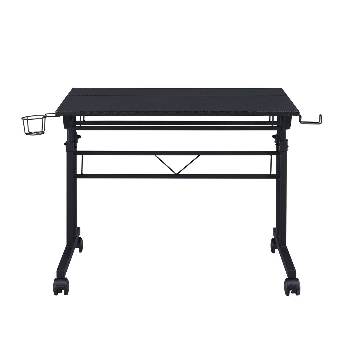 Topcraft Rolling Writing Desk, Height Adjustable, Moveable Shelf