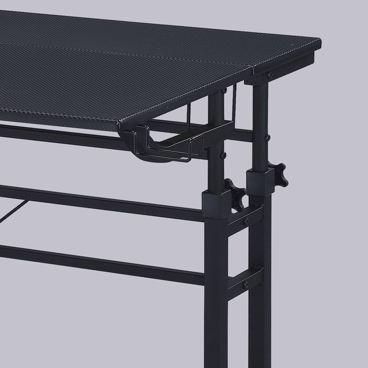 Topcraft Rolling Writing Desk, Height Adjustable, Moveable Shelf