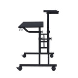 Topcraft Rolling Writing Desk, Height Adjustable, Moveable Shelf