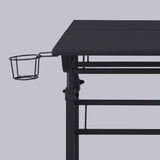 Topcraft Rolling Writing Desk, Height Adjustable, Moveable Shelf