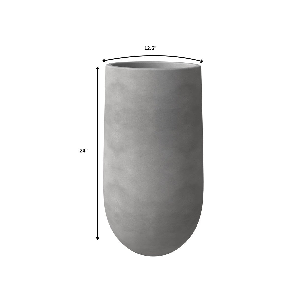 Topiary 3-Piece Modern Cylinder Fiberstone and MgO Clay Planter Set w Drainage Holes for Indoor Outdoor Home Office Garden Porch