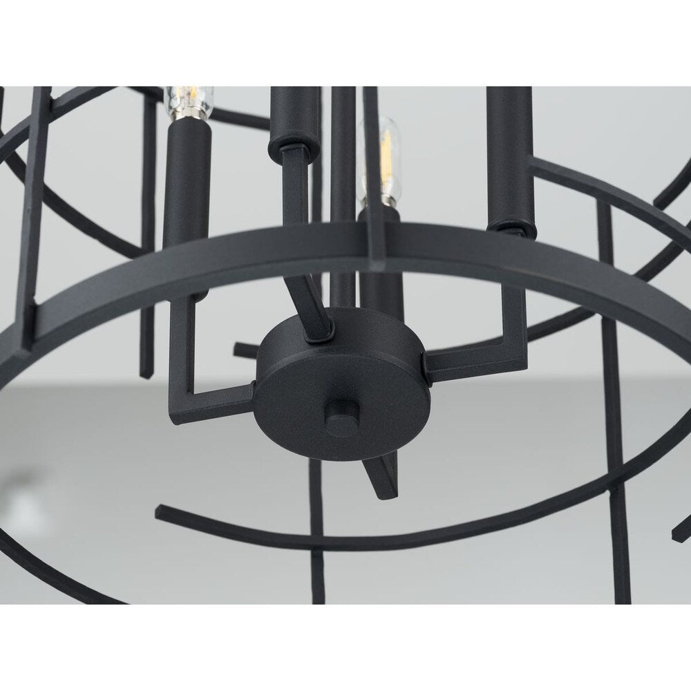 Torres Collection Black Four-Light Foyer - 29.000" x 21.500" x 21.500"