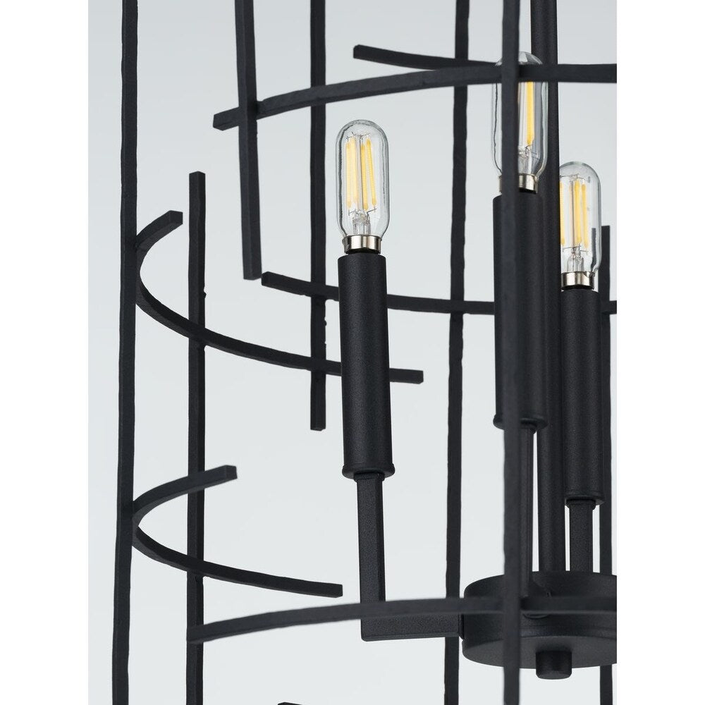 Torres Collection Black Four-Light Foyer - 29.000" x 21.500" x 21.500"