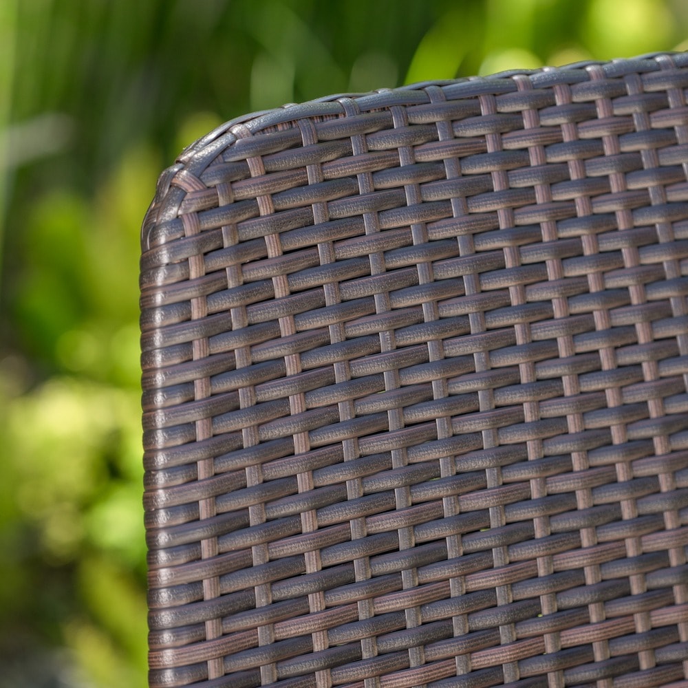 Torrey Outdoor Wicker Barstool (Set of 2) by Christopher Knight Home
