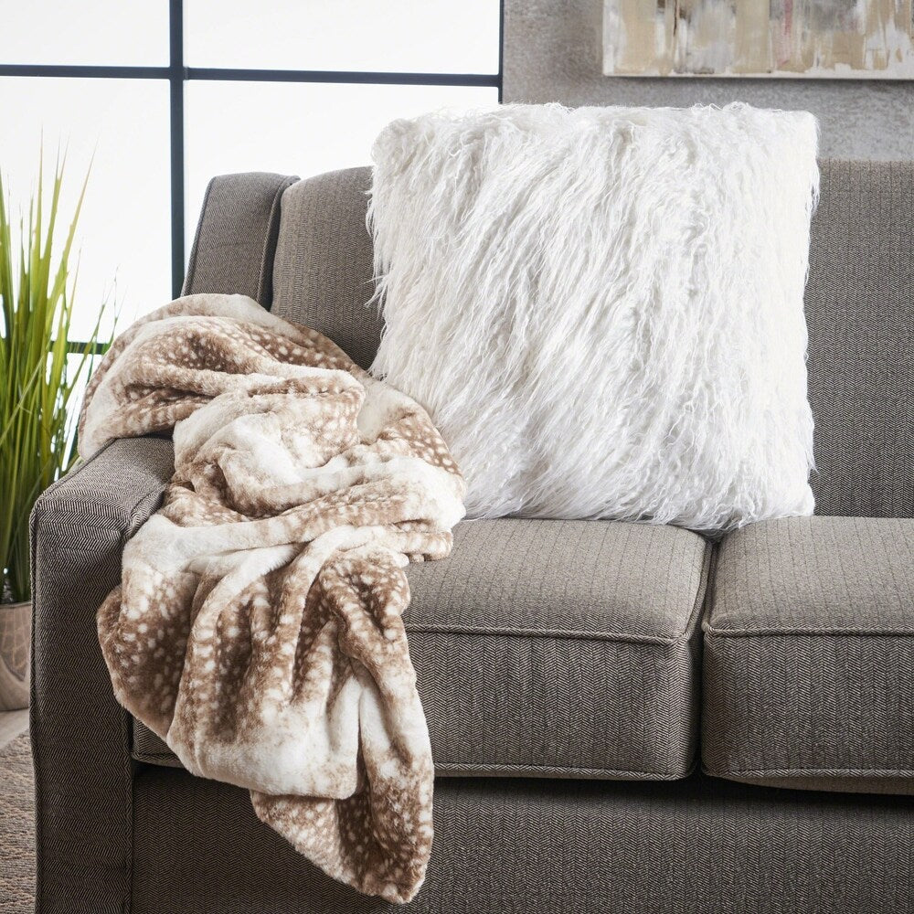 Toscana Faux Furry Pillow and Throw Blanket Combo (Set of 2) by Christopher Knight Home