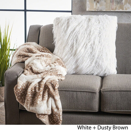 Toscana Faux Furry Pillow and Throw Blanket Combo (Set of 2) by Christopher Knight Home