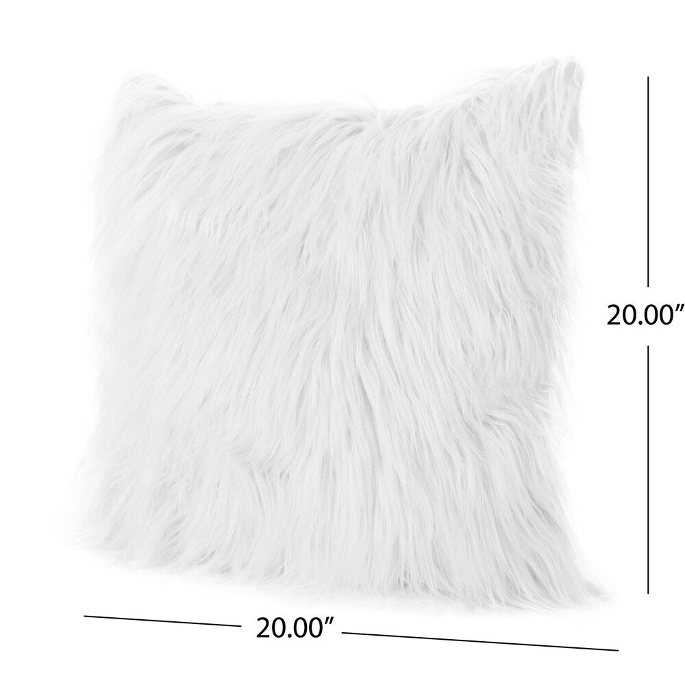 Toscana Faux Furry Pillow and Throw Blanket Combo (Set of 2) by Christopher Knight Home