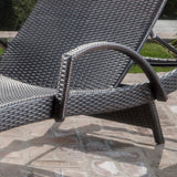 Toscana Outdoor 2-piece Wicker Armed Chaise Lounge Set by Christopher Knight Home