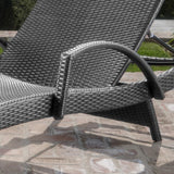 Toscana Outdoor 2-piece Wicker Armed Chaise Lounge Set by Christopher Knight Home