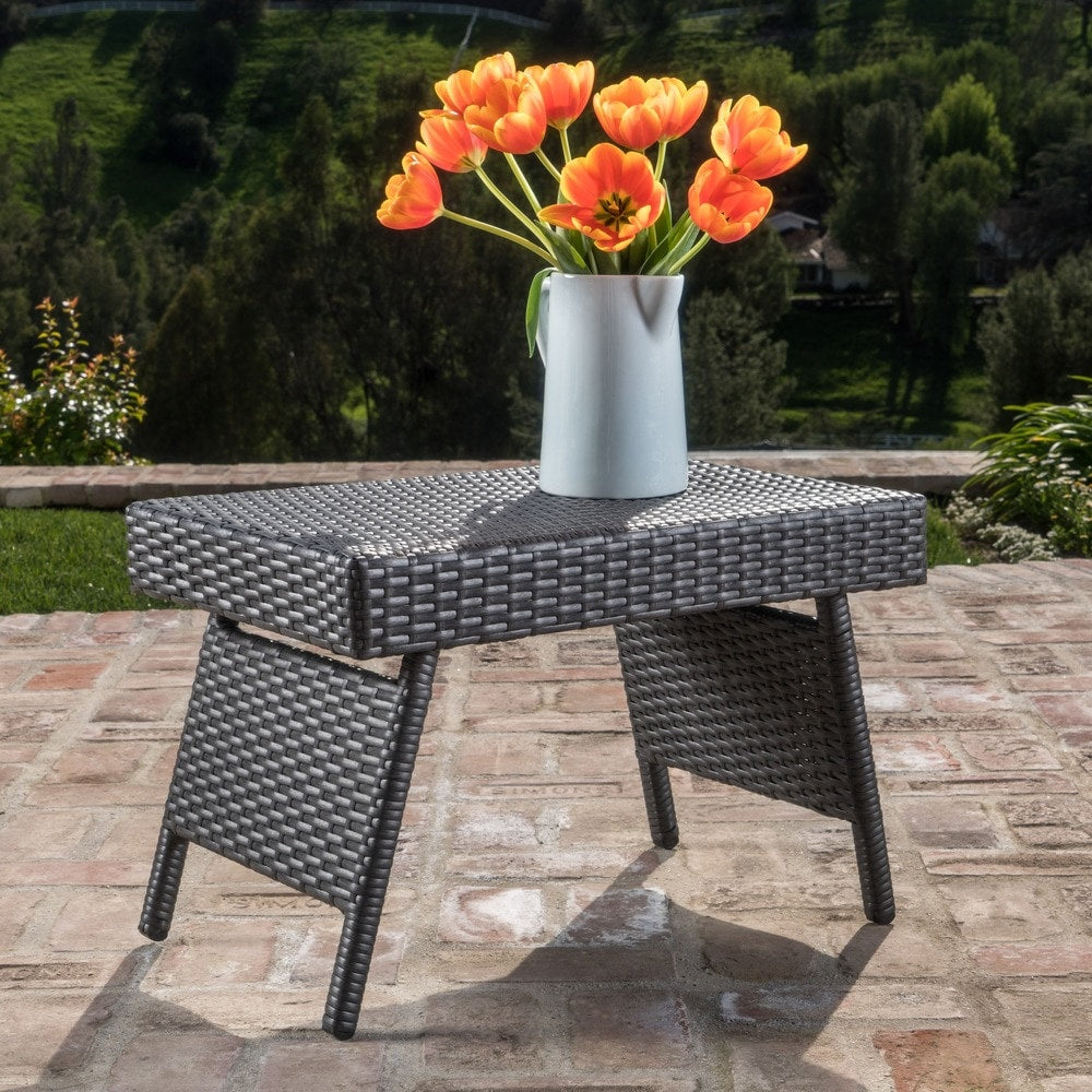Toscana Outdoor 2-piece Wicker Armed Chaise Lounge Set by Christopher Knight Home