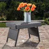 Toscana Outdoor 2-piece Wicker Armed Chaise Lounge Set by Christopher Knight Home