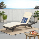 Toscana Outdoor Brown Wicker Adjustable Chaise Lounge with Cushion by Christopher Knight Home