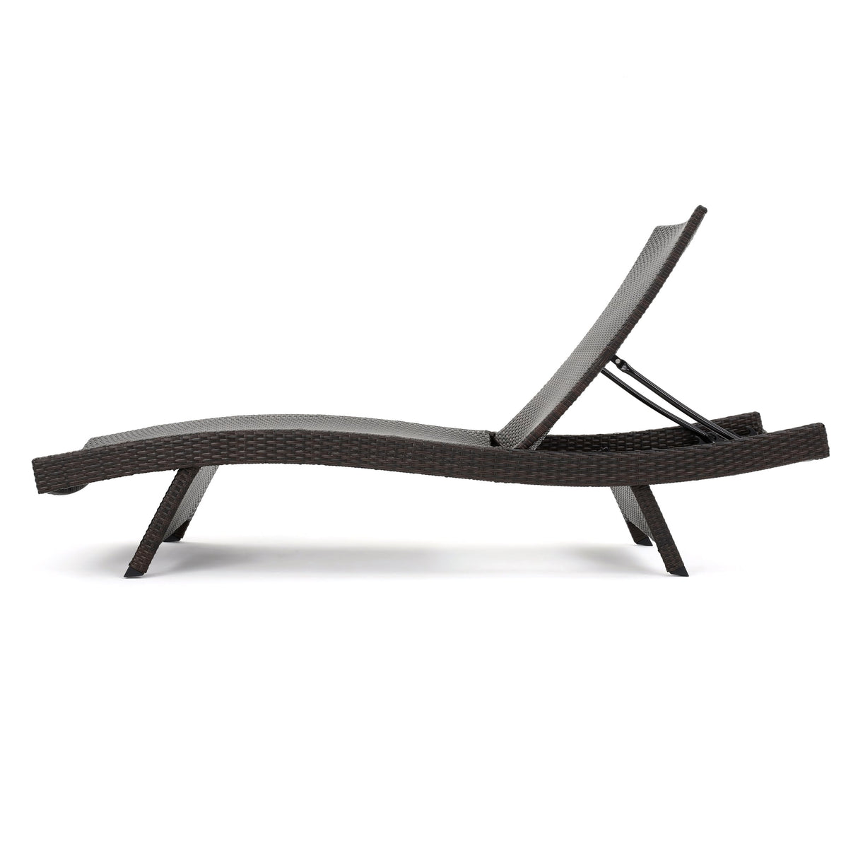 Toscana Outdoor Brown Wicker Adjustable Chaise Lounge with Cushion by Christopher Knight Home