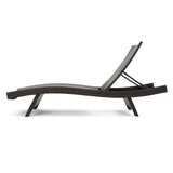 Toscana Outdoor Brown Wicker Adjustable Chaise Lounge with Cushion by Christopher Knight Home