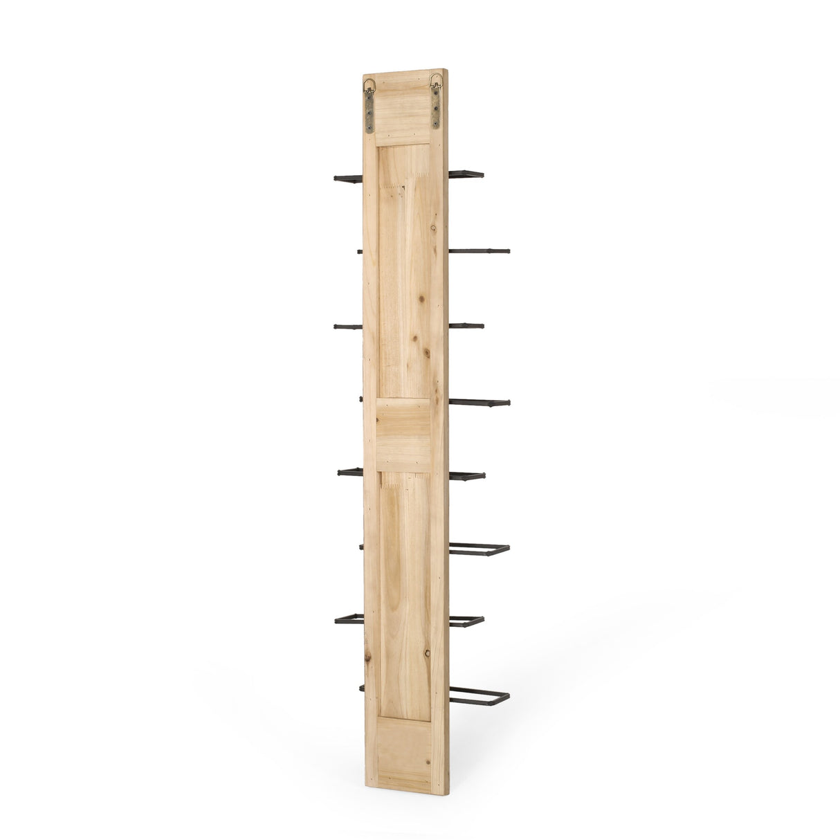 Toston Modern Industrial 8 Bottle Wall Mounted Wine Rack by Christopher Knight Home - 11.80" L x 4.50" W x 46.50" H