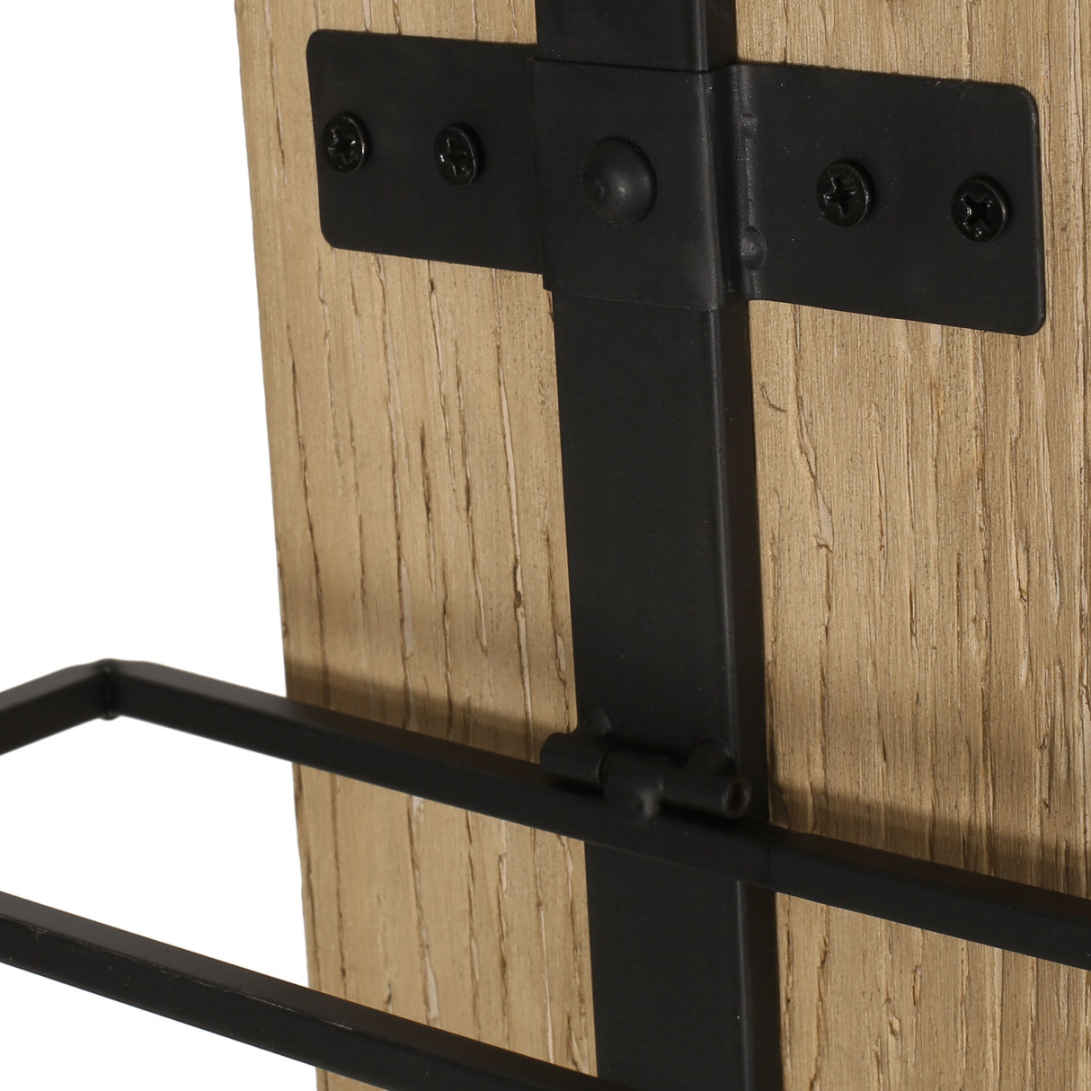 Toston Wood and Iron Wine Rack (8 Bottles) by Christopher Knight Home