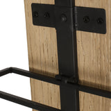 Toston Wood and Iron Wine Rack (8 Bottles) by Christopher Knight Home