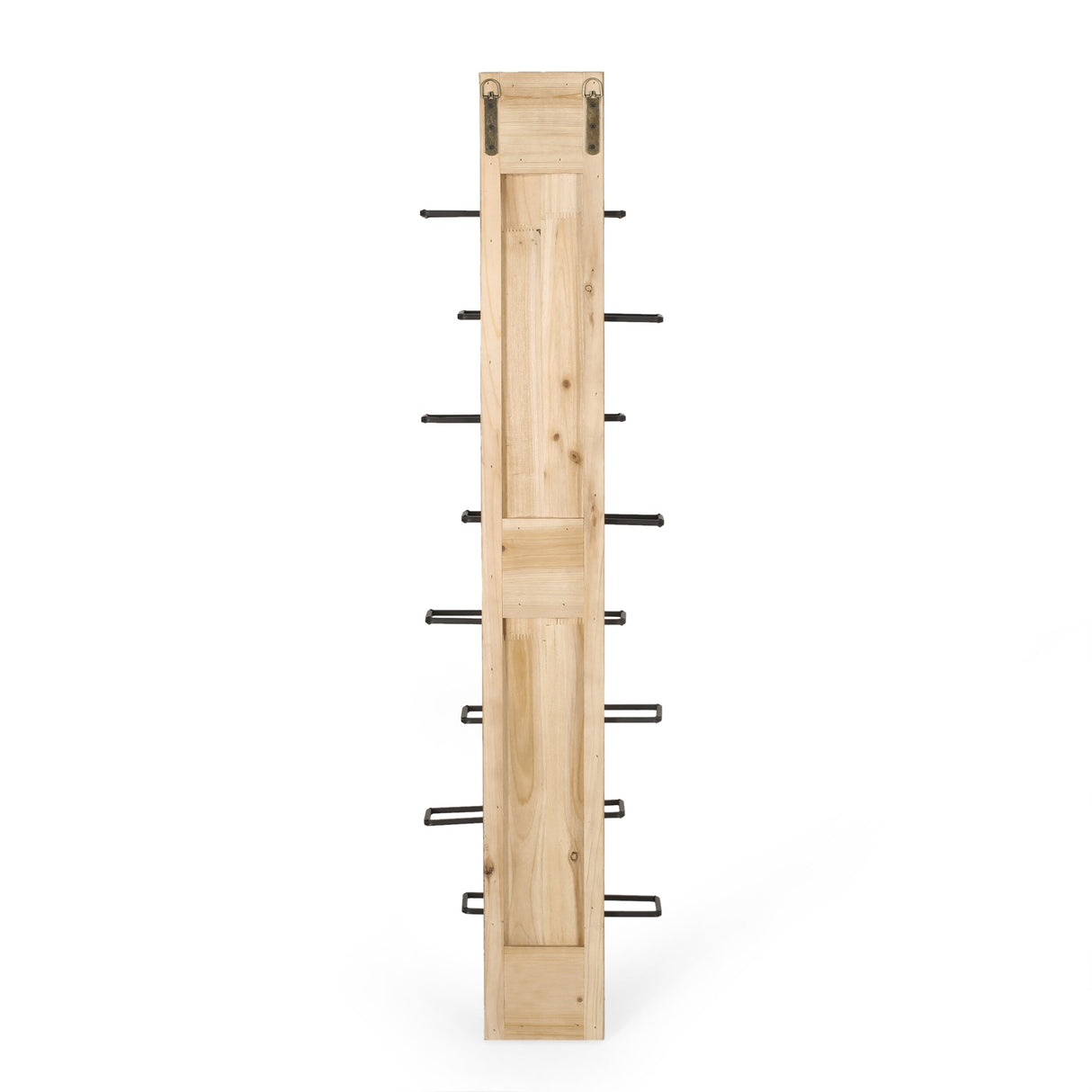 Toston Wood and Iron Wine Rack (8 Bottles) by Christopher Knight Home