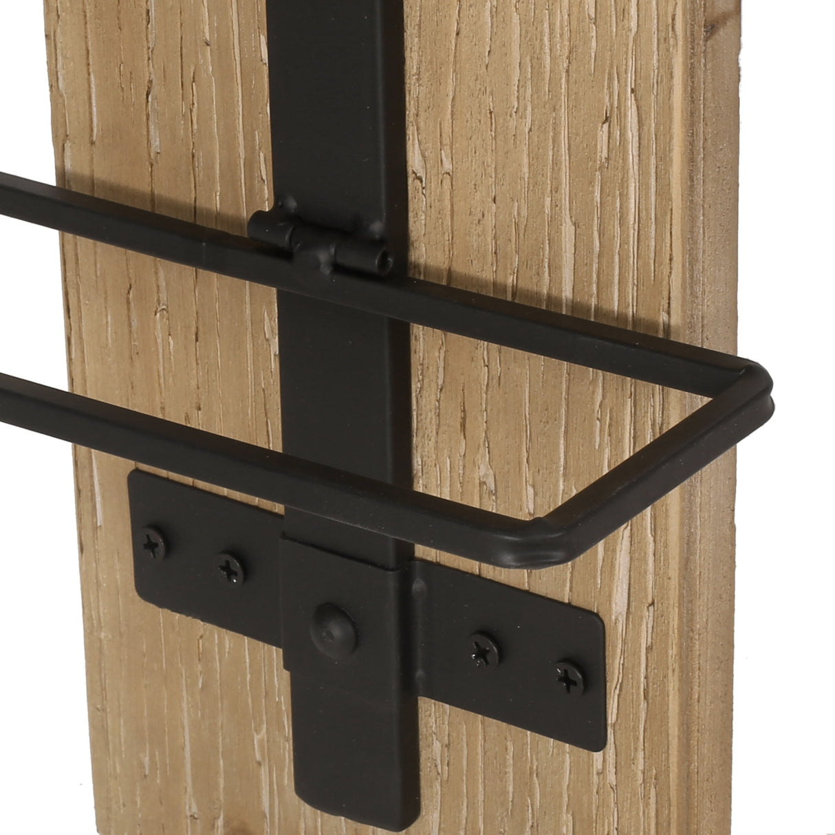 Toston Wood and Iron Wine Rack (8 Bottles) by Christopher Knight Home