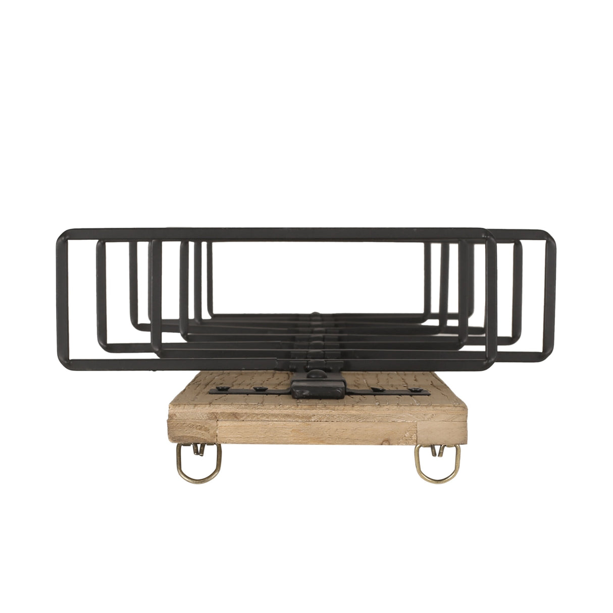 Toston Wood and Iron Wine Rack (8 Bottles) by Christopher Knight Home
