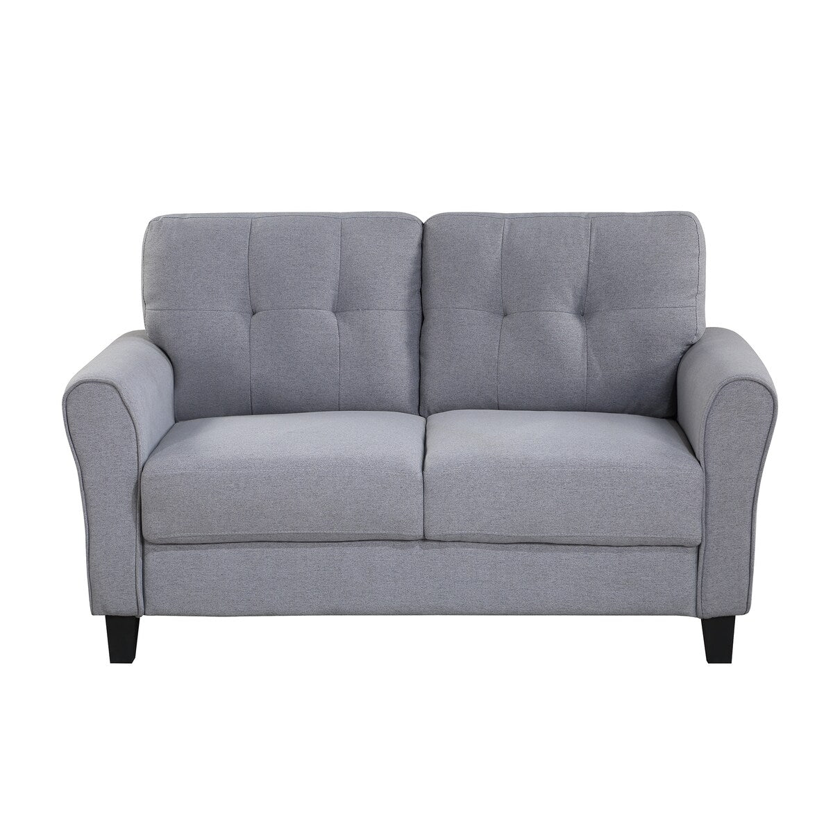 Living Room Sofa 2-piece Set Linen Upholstered Couch Furniture Armchair & Loveseat for Home Office (1+3 Seat)