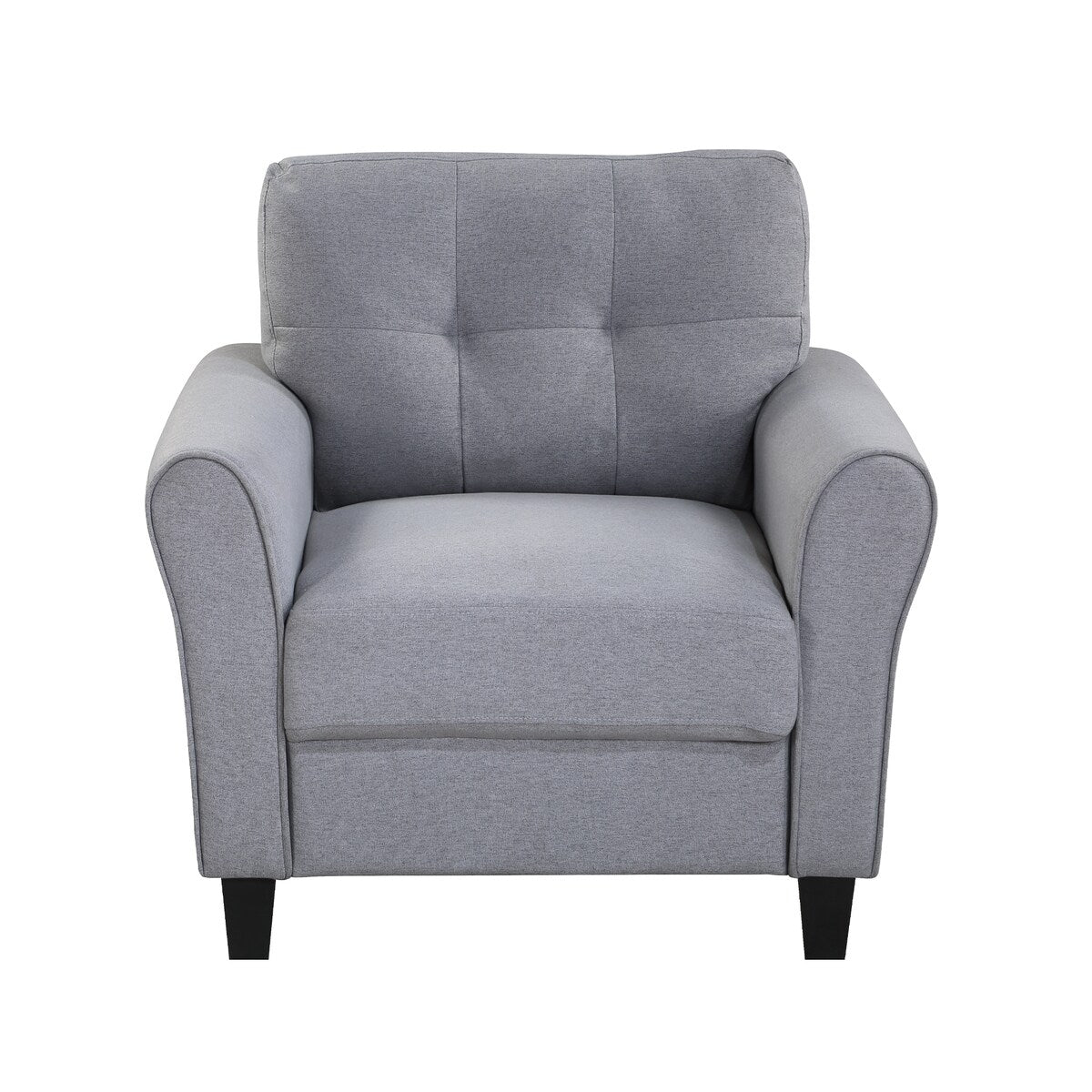 Living Room Sofa 2-piece Set Linen Upholstered Couch Furniture Armchair & Loveseat for Home Office (1+3 Seat)