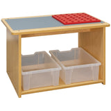Tot Mate Laminate Preschool Play Center, Fully Assembled, 2 Bins Included, (32" W x 20.5" D x 20" H) - N/A