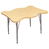 Tot Mate 40" W x 30" D My Place Rectangular Table, Adjustable Height 21" to 30", Ready-To-Assemble