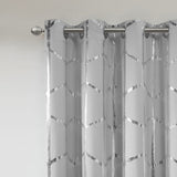Total Blackout Print Grommet Top Curtain Panel