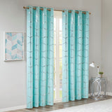 Total Blackout Print Grommet Top Curtain Panel