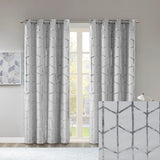 Total Blackout Print Grommet Top Curtain Panel