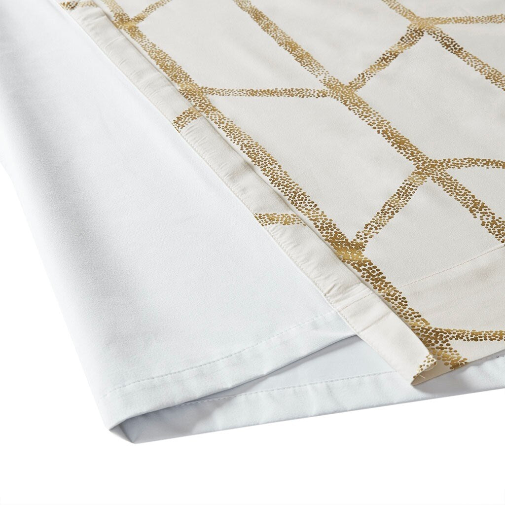 Total Blackout Print Grommet Top Curtain Panel