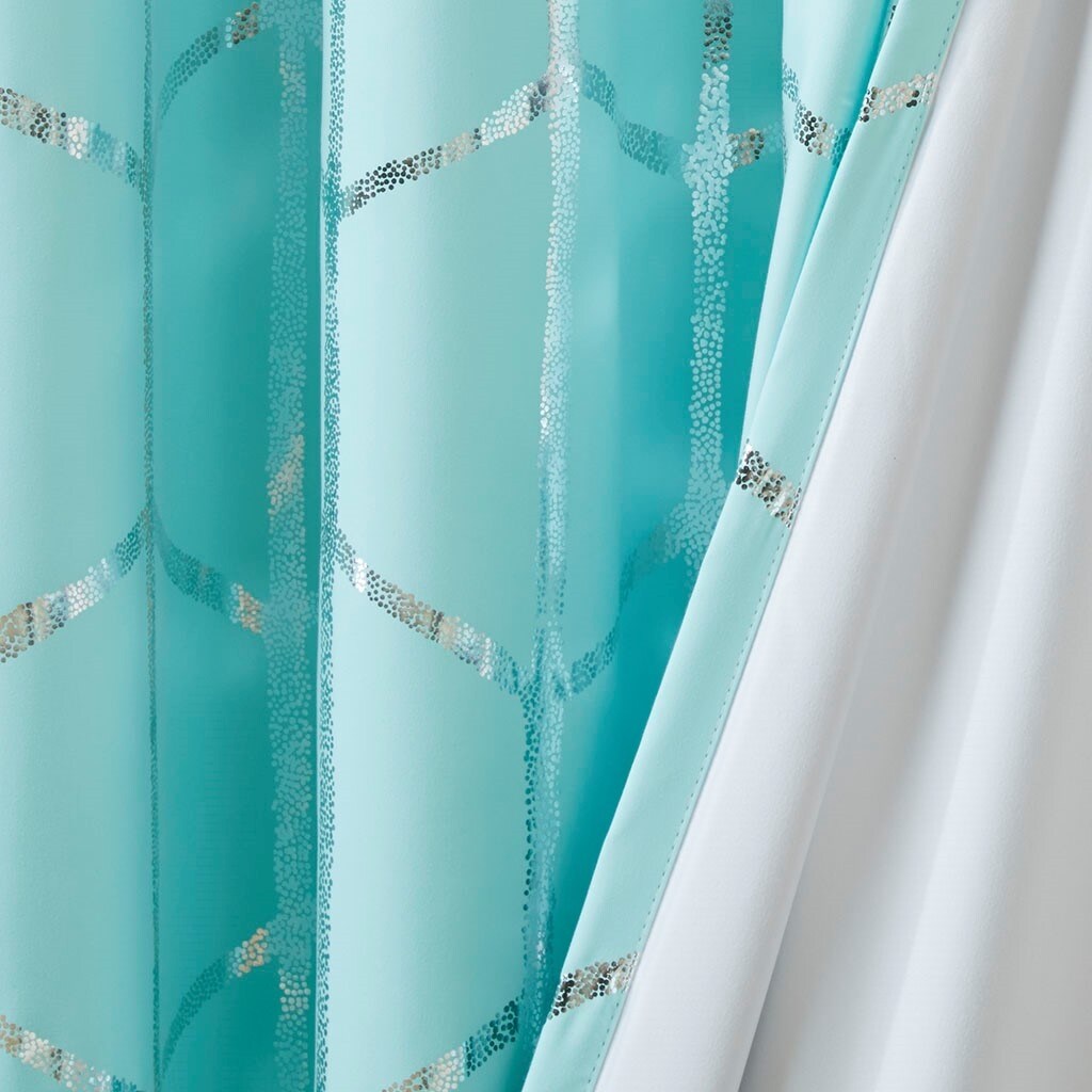 Total Blackout Print Grommet Top Curtain Panel