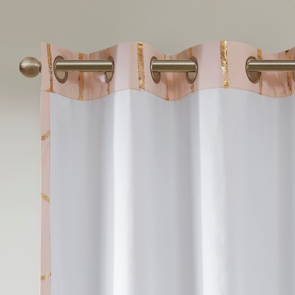 Total Blackout Print Grommet Top Curtain Panel