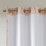 Total Blackout Print Grommet Top Curtain Panel