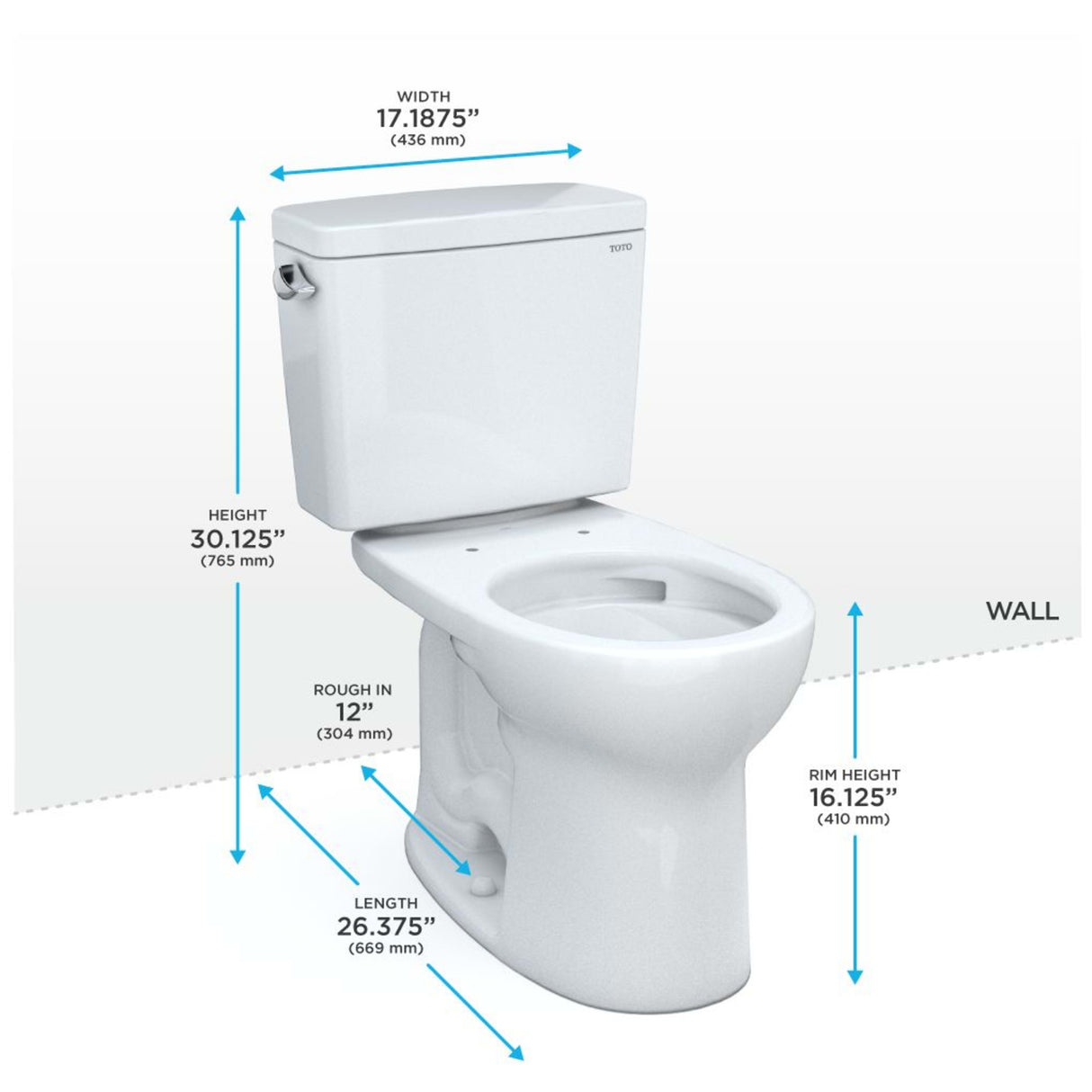 Toto CST775CSFG#01 Drake 1.6 GPF Two Piece Round Chair Height Toilet with Left Hand Lever