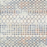 Totti Grid Cream/Multicolor 6x9 Geometric Rug - 6' X 9' Rectangular - 6' X 9' Rectangular
