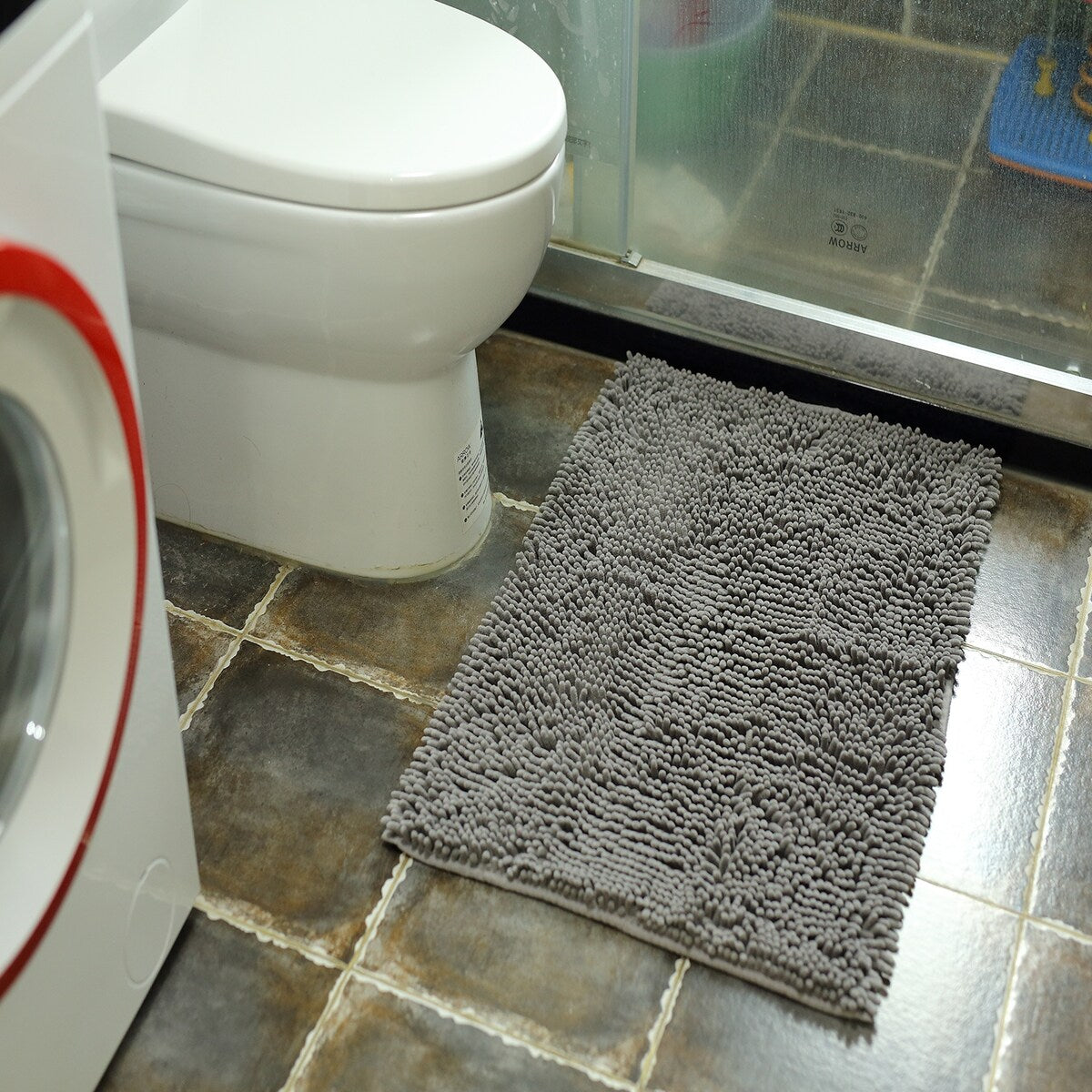 Totti Havana Dark Gray Microfiber Chenille 20" x 30" Bathroom Mat