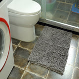Totti Havana Dark Gray Microfiber Chenille 20" x 30" Bathroom Mat
