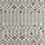 Totti Loops Cream/Multicolor 6x9 Southwestern Rug - 6'X9' Rectangular - 6'X9' Rectangular