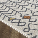 Totti Loops Cream/Multicolor 6x9 Southwestern Rug - 6'X9' Rectangular - 6'X9' Rectangular