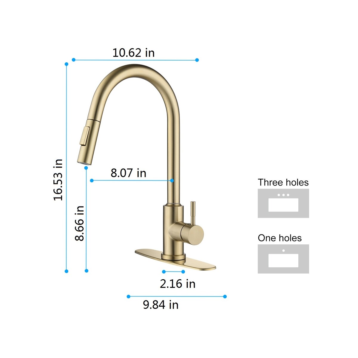 Touch Kitchen Faucet w/Pull Down Sprayer Single Handle Sink Faucets